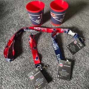 Patriots lanyards and cups